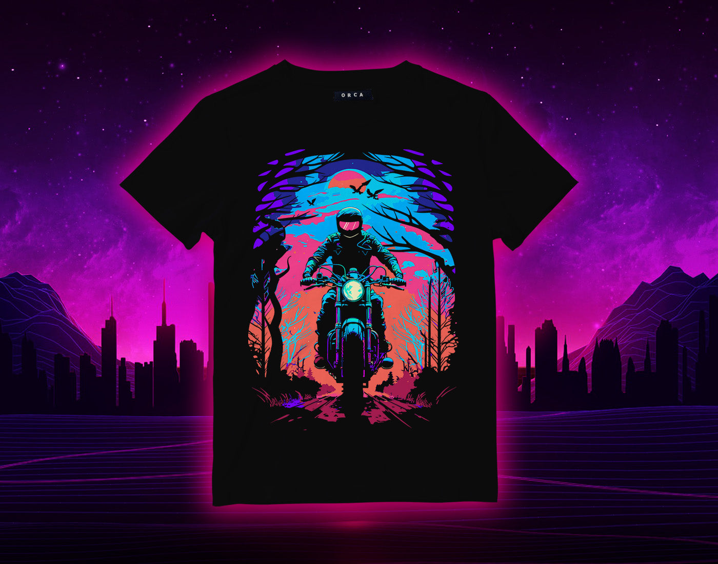 Synthwave Rider 80s